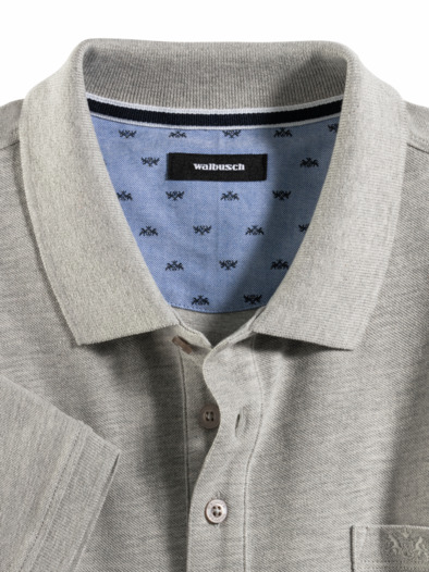 Pique-Polo Pima Cotton Mittelgrau
