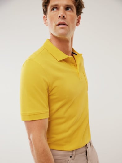 Pique-Polo Pima Cotton Gelb