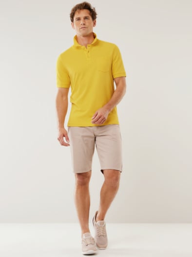 Pique-Polo Pima Cotton Gelb