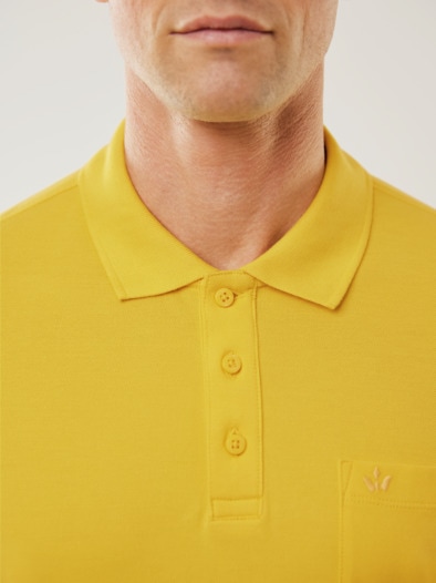Pique-Polo Pima Cotton Gelb
