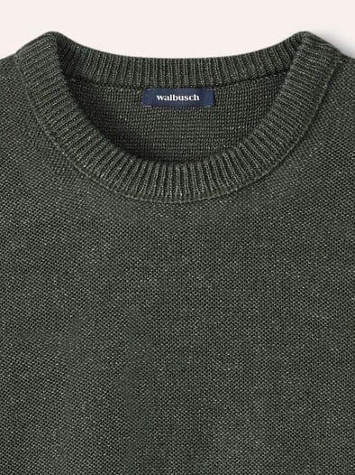 Premium Leinen-Pullover Salbei