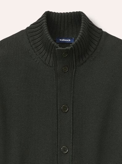 Strick-Blouson mit Merinowolle Oliv