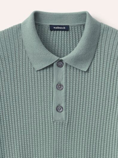Strickpolo aus Baumwolle Absynth
