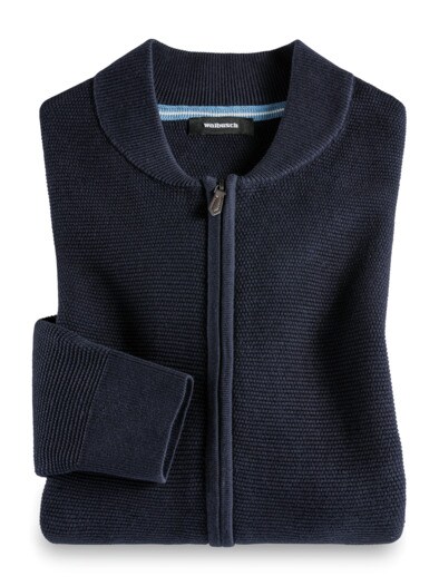 Zip-Strickjacke Soft Cotton Zip-Strickjacke Soft Cotton