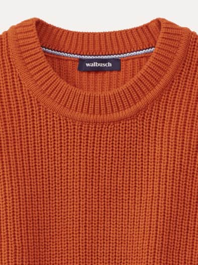 Patentstrick-Pullover Rotorange