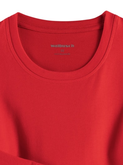 Langarm-Shirt Rundhalsausschnitt Rot