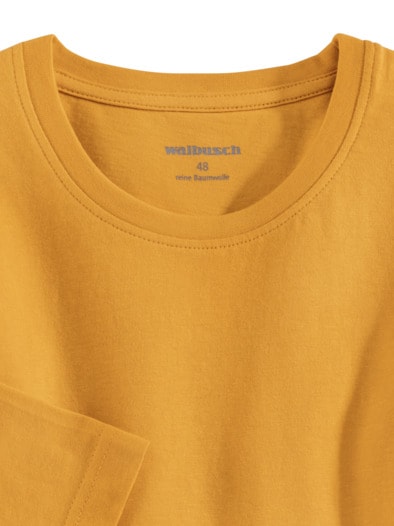 Langarm-Shirt Rundhalsausschnitt Safran