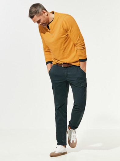 Henley-Shirt Safran