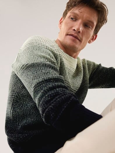 Degradee Pullover Lindgrün