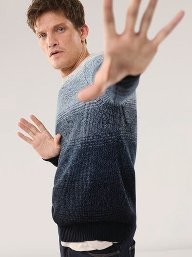 Degradee Pullover Blau