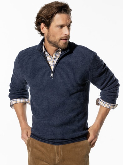 Wohlfühl-Troyer Jeansblau