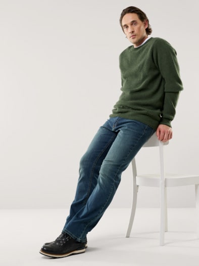 Cashmino Pullover Nahtlos Oliv