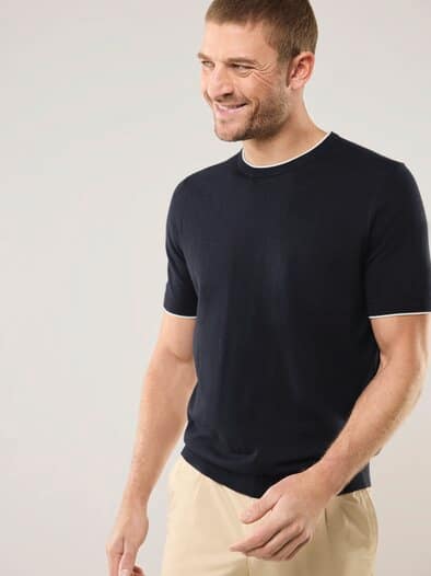 Feinstrick Shirt Marine