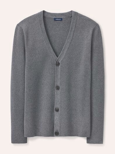 Milano Cardigan mit Baumwolle Grau Melange