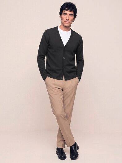 Milano Cardigan mit Baumwolle Schwarz