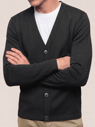 Milano Cardigan mit Baumwolle Schwarz