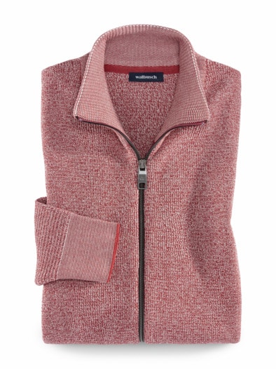 Zip-Jacke Tropical Ziegelrot