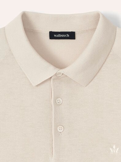 Premium Strickpolo Natur