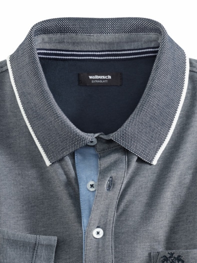Extraglatt-Polo Thermoleicht Marine