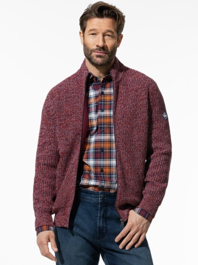 Mouline Zip-Jacke Feuerrot