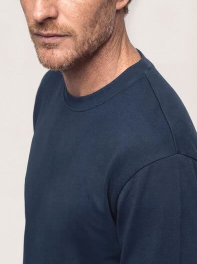 Langarmshirt aus Baumwollmix Marine