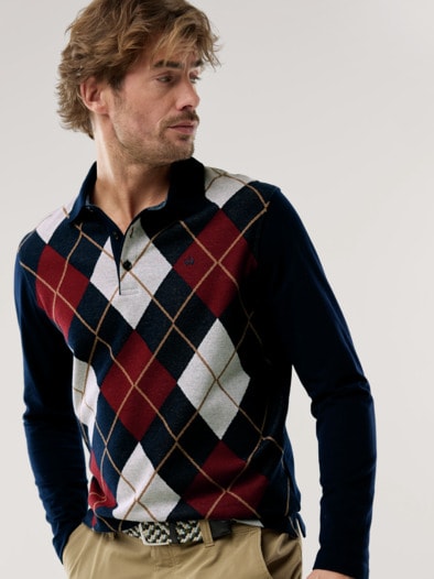 Rauten-Polo Supersoft Raute Bordeaux