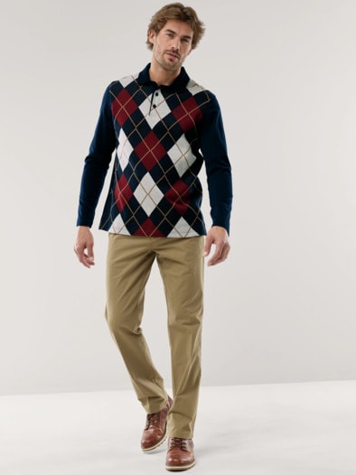 Rauten-Polo Supersoft Raute Bordeaux