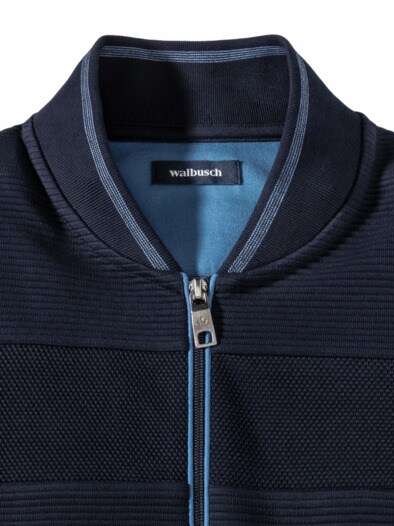 Extraglatt Struktur-Jacke Marine