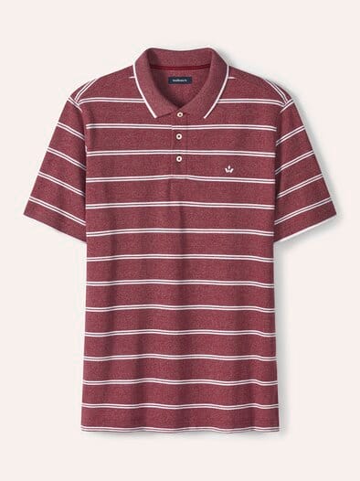 Bi-Colour Polo Dunkelrot