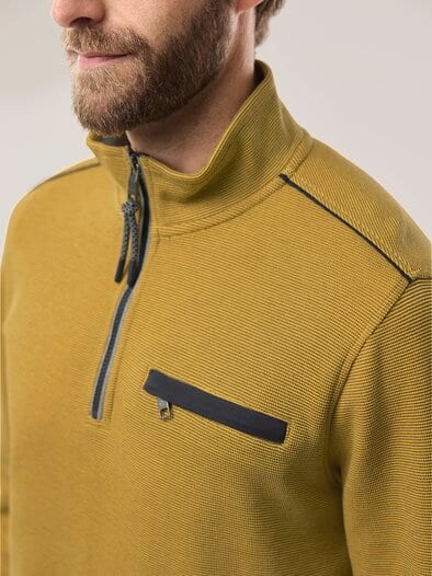 Easycare Struktur-Troyer Bicolor Akaziengelb