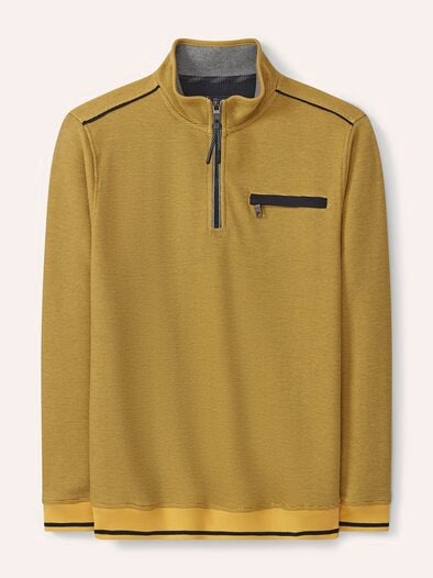 Easycare Struktur-Troyer Bicolor Akaziengelb