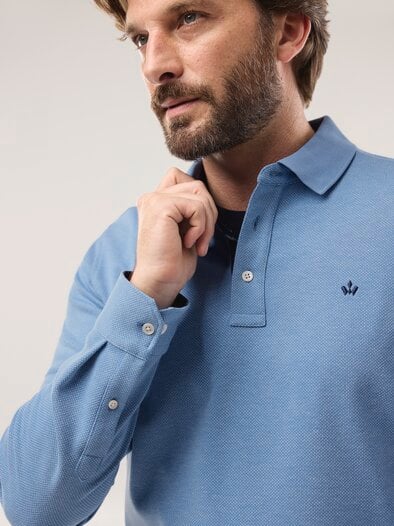 Premium Polo Mittelblau