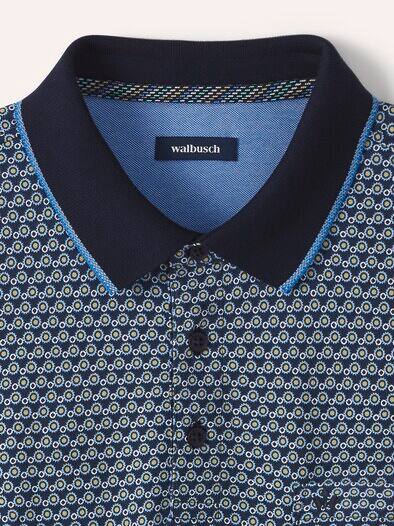 Extraglatt-Polo Bicolor Druck Minimal