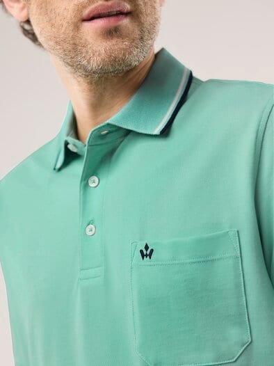 Extraglatt-Polo Bicolor Uni Mint