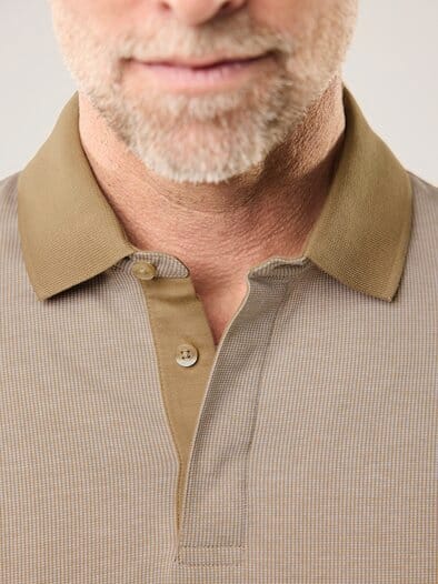 Jaquard-Polo Bicolor Sand
