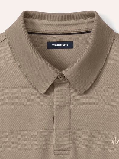 Baumwoll-Polo Webeffekt Sand