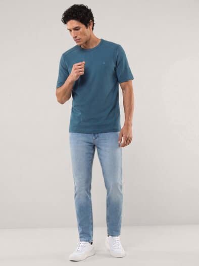 Das zu schade für drunter-Shirt Meerblau