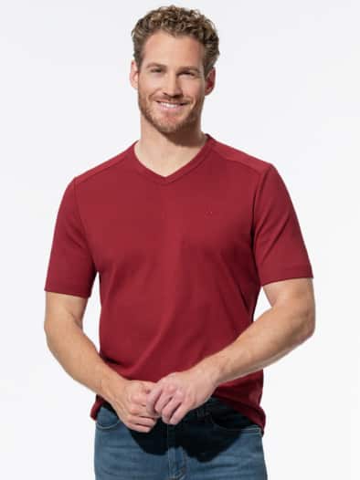 Zu schade für drunter-Shirt V-Neck Rot
