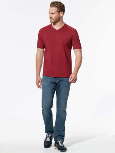 Zu schade für drunter-Shirt V-Neck Rot