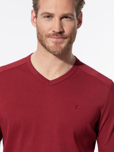 Zu schade für drunter-Shirt V-Neck Rot
