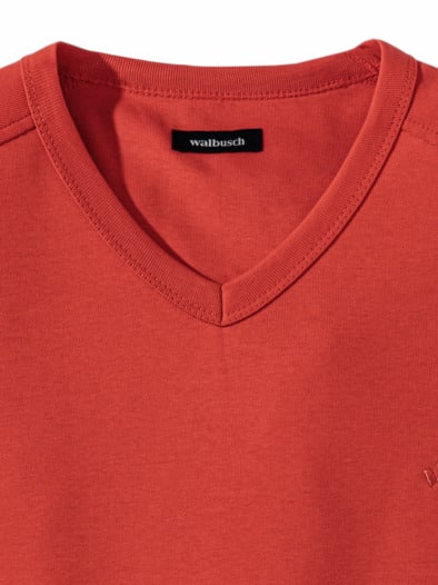 Zu schade für drunter-Shirt V-Neck Koralle