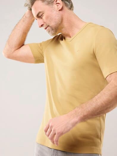 Zu schade für drunter-Shirt V-Neck Gelb