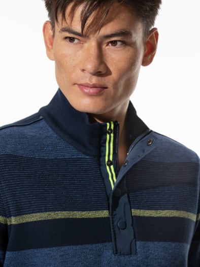 Vier Jahreszeiten-Troyer Streifen Marine