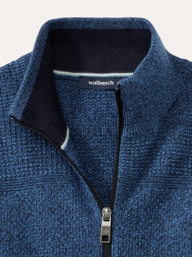 Strukturjacke Farbeffekt Jeansblau