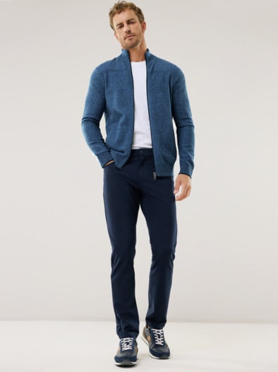 Strukturjacke Farbeffekt Jeansblau