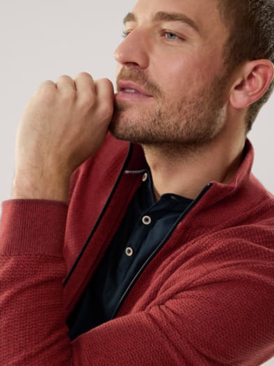 Strukturjacke Farbeffekt Feuerrot