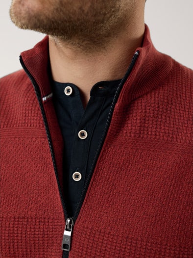 Strukturjacke Farbeffekt Feuerrot