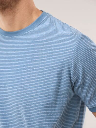 Struktur T-Shirt Rauchblau