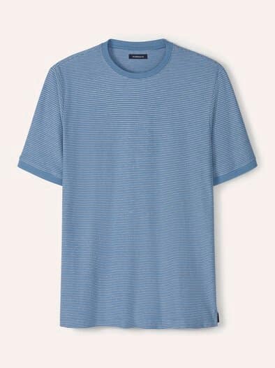 Struktur T-Shirt Rauchblau