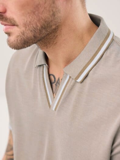 Bi Colour Polo Latte